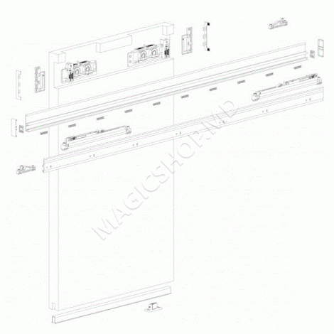 Usa sistem de glisare ascuns Terno Scorrevoli Magic-2